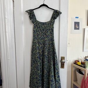 Hill House Navy Floral Midi Dress